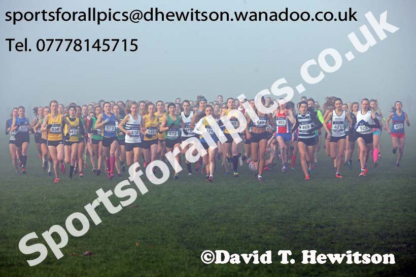 Womens under-17s and Juniors, European Cross Country Trials, Sefton Park, Liverpool. Photo: David T. Hewitson/Sports for All Pics